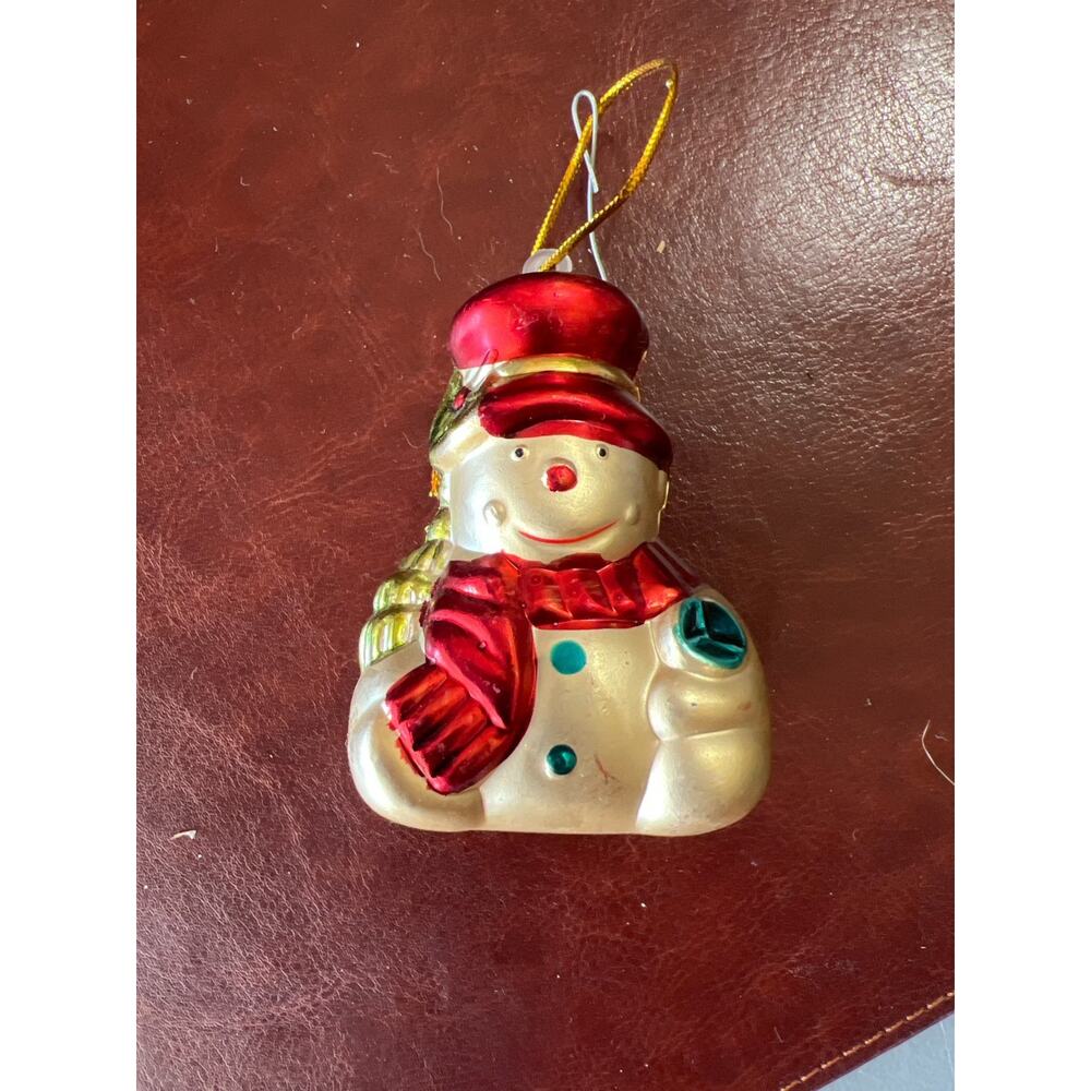 Vintage plastic ornaments snowman